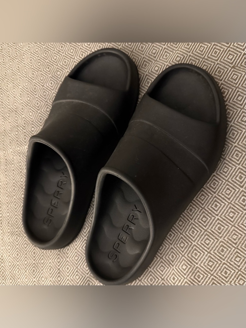 Sperry Black Contoured Slide Sandals Men’s size 9/Women’s 11